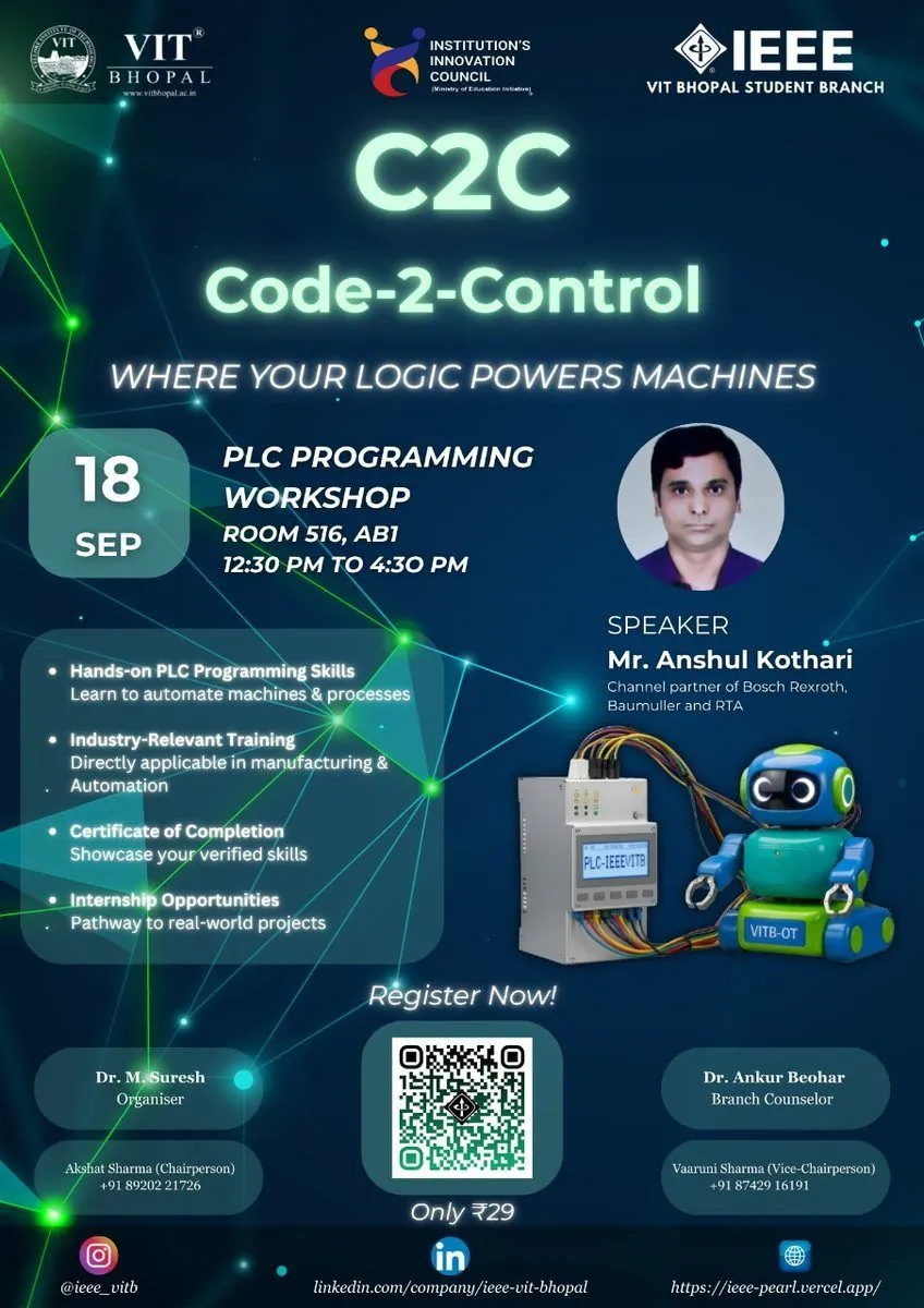 Code to Control PLC Workshop poster